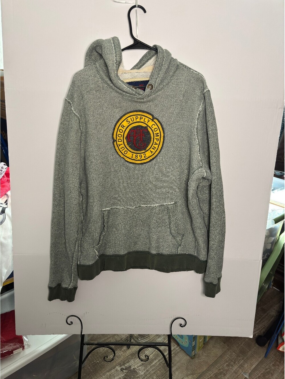 Abercrombie & Fitch 1892 Collection Gray Hoodie Sweatshirt XL